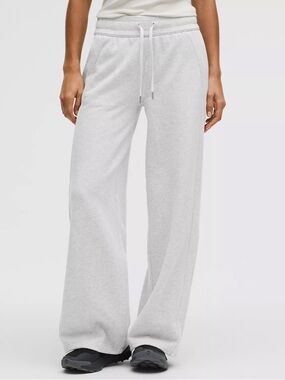 lululemon athletica Light Gray Wide Leg Sweatpants